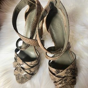 🍀 Tory Burch Snake Sandals high hells🍀Leather🍀